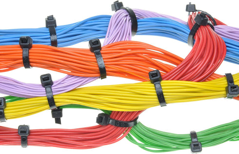Fixson Multi-Purpose Nylon Zip Cable Ties - 100 Piece, 8-Inch Natural Color Tie-Wraps (45-LB Strength)