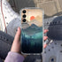 Sunset Nature Landscape Case for Samsung Galaxy S23, Wilderness Night Art Pattern Soft TPU Full Cover Case