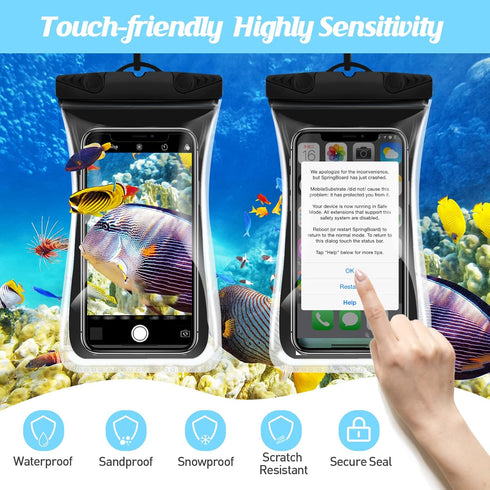 Universal Waterproof Phone Pouch Floating, Large Dry Bag IPX8 Case for iPhone 13 12 11 Pro Max, Samsung Galaxy S21 S20