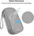 JIAKAI Travel Cable Organizer, Double Layer Electronics Accessories Organizer Bag for Cable, Charger, Phone - Grey