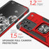Anqrp Galaxy S20 Ultra Case, Military Grade Protective Phone Cover with Enhanced Metal Ring Kickstand, Red