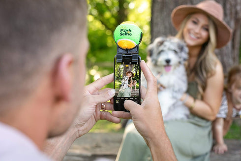 Cell Phone Dog Universal Selfie Stick - Dog Training Tool for Photos, Get Your Pooches Attention (Green)