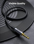 UGREEN 3.5mm Braided Audio Cable, 4-Pole Hi-Fi Stereo TRRS Male to Male AUX Cord for iPad, Samsung, Headphones, 3FT