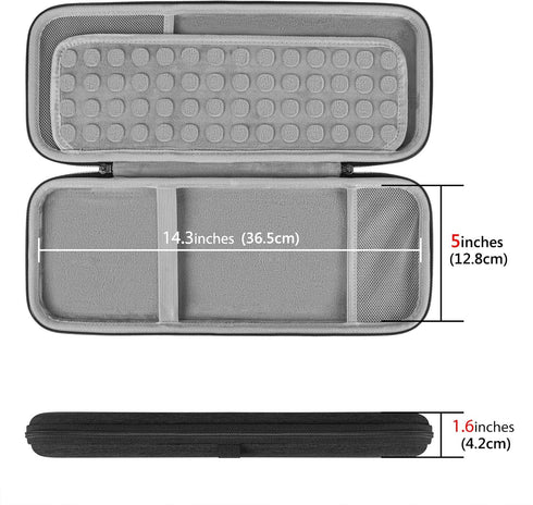 GEEKRIA Hard Case for Logitech K380s/k380 + M355/350s, Protective Travel Bag for Compact Keyboard & Mouse (Black)