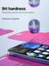 15/iPhone 16 6.1 Inch, PDDKISS Compatible for iPhone Privacy Screen Protector Tempered Glass Pink Gradient Anti Spy