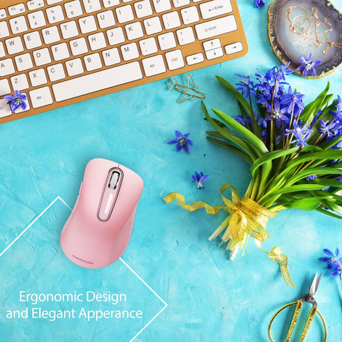 memzuoix 2.4G Wireless Mouse, 1200 DPI Mobile Optical Cordless Mouse with USB Receiver, Portable for Laptop, PC,
