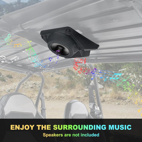 SAUTVS UTV Speakers Pod Enclosure for RZR, Waterproof Universal 6.5" Overhead Speaker Pods Box for Polaris RZR
