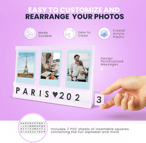 Elil Instax Frame for Fujifilm Instax Mini Film - Acrylic Desktop Picture Display
