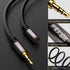 3.5mm Extension Cable 4 Feet (2 Pack), Male to Female Auxiliary Audio Stereo Cable, Headphone Extension Cord, Hi-Fi Sound, Gold Plated Connectors, OFC Core, Black Cable (with 5 pcs Cable Ties)