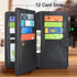 Harryshell Detachable Magnetic Zipper Wallet Case - Leather Cash Pocket with 12 Card Slots for Samsung Galaxy S21+