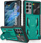 Case for Samsung Galaxy S22 Ultra: Rugged Protective Mobile Phone Cover with Kickstand & Slide - Green