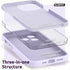 SURPHY Liquid Silicone Case for iPhone 13 Pro (6.1", 2021) - Light Lavender, with Screen Protector & Camera Protection.
