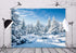 BELECO 5x3ft Fabric Winter Snow Forest Backdrop, Majestic White Xmas Tree Scene for Christmas New Year Event