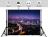 KeyWork 10x7ft Los Angeles Skyline Backdrop Purple Night Sky Light Trails City Lights Photography Background for Urban