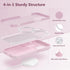 GONEZ Hot Pink iPhone 14 Pro Max Case, Liquid Silicone, Magsafe Compatible + 2X Screen & Camera Lens Protectors.