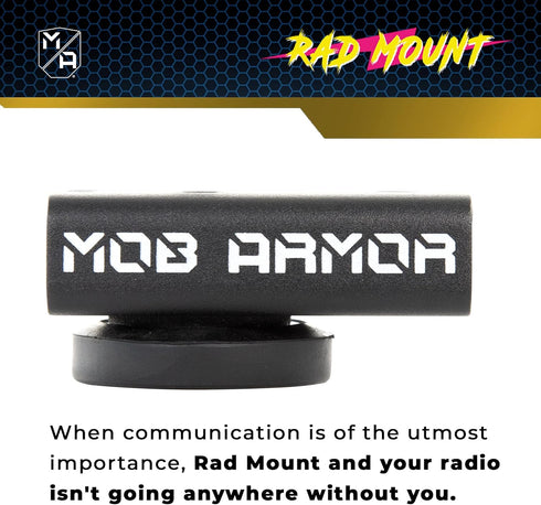 Mob Armor Magnetic Car Mount Kit for CB, VHF & GMRS Radios, Handheld Radio Mount with Mic Holder and Base