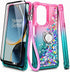 NZND OnePlus Nord N30 5G Case, Nord CE 3 Lite 5G with Tempered Glass Screen Protector, Glitter Liquid Floating