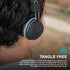 JLab Neon Wired On-Ear Headphones, Black, 40mm Neodymium Drivers, Noise Isolation, Tangle-Free Cord, C3 Sound.