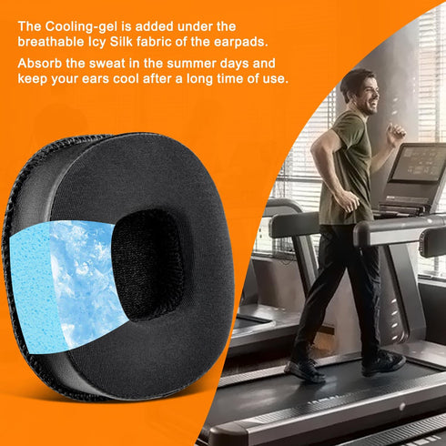 SOULWIT Cooling-Gel Replacement Ear Pads for Marshall MID ANC Bluetooth Headphone, Earpads with Noise Isolation Foam