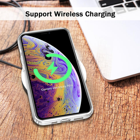 TENOC Phone Case Compatible with iPhone Xs Max, Non-Yellowing Clear Protective Bumper Hard Back Cover for 6.5 Inch