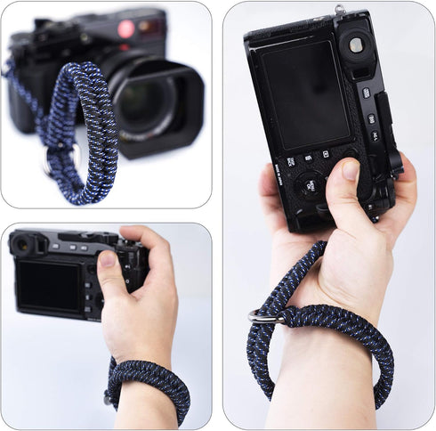 16-Inch AQAREA Quick Release Camera Wrist Strap - Hand Strap for DSLR & Mirrorless Cameras (Blue)