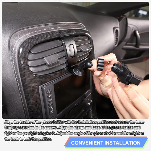 Car Mobile Phone Holder for C6 Corvette 2005-2013 - Center Console Magnetic Suction Mount Bracket Stand