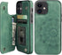 Vaburs Wallet Case for iPhone 12 and iPhone 12 Pro, 6.1 Inch Embossed Mandala Pattern Flower PU Leather with Card Holder