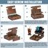 Wood Phone Docking Station for 3 Phones, Nightstand Organizer with Drawer for Valuables, Apple Watch Compatible