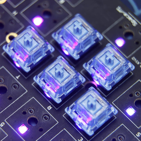 Gateron China Joy Switch Mechanical Keyboard, Custom 45gf 50gf Pom Series 5 Pin Purple Blue CJ Translucent Switch (70