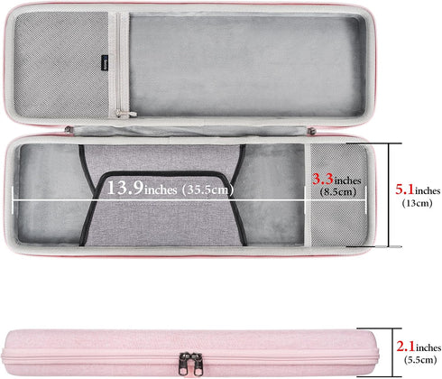 Geekria 65% Keyboard and Mouse Combo Case, Hard Shell Travel Bag for 68 Keys Compact Keyboard, Compatible with YUNZII