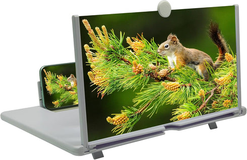 Ailenyun 14" Mobile Phone Screen Magnifier, 3D HD Projector for Movies & Videos,