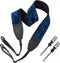 Padwa Lifestyle Velvet Camera Strap, 2" Wide Full Grain Cowhide Head, Soft Velvet Straps for Photographers, Dark Navy