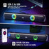 LEOTEC Computer Speakers with FM Radio,Stereo Sound,Portable Mini Sound Bar,Type-C Charging,AUX in,TF,USB for Computer