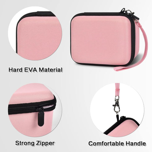 Vlogging Camera Case for Duluvulu/TEBNGIHNM/zheozeig/Oiadek 4K Digital Cameras, Storage for Lens and Accessories (Pink)