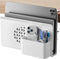 Josmimic Desk Side Storage, Metal Laptop Holder with Magnetic Pen Box, Clamp-On Under