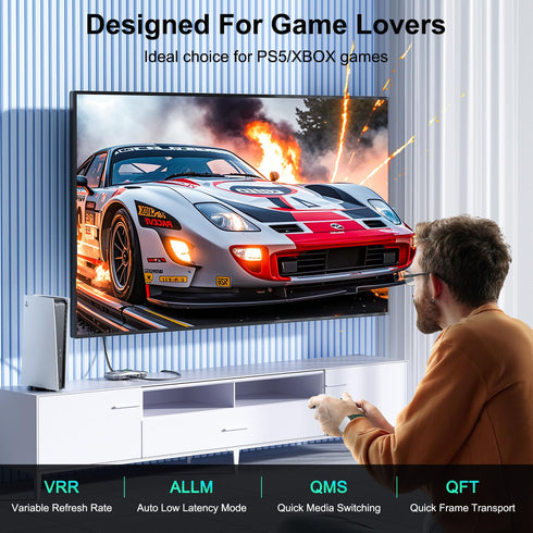 TagBreet 8K 2.1 30 /9M, 48Gbps 4K 240Hz 165Hz 144Hz 120Hz, 8K 60Hz, HDR10+, HDCP2.3|, PS5 HDMI Cable ft Ultra High