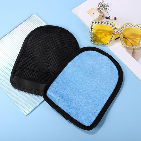 Tinoaly 2pcs Beach Sand Removal Bags, Soft Skin-Friendly Sand Wipe Off Mitts Sandscreen Remover Beach Essentials Must
