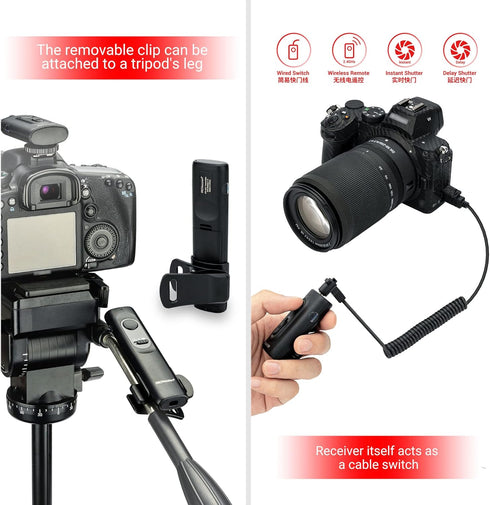 PROfezzion Wireless Shutter Release Remote Control for Fuji Fujifilm X-H2S X-T5 X-T4 X-T3 Cameras