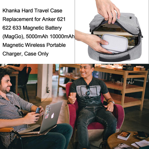 Khanka Hard Travel Case for Anker 621 622 633 Magnetic Battery, 5000mAh 10000mAh Charger, Case Only