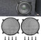 12" Car Audio Speaker Grill Cover: Subwoofer Metal Mesh-Waffle Grill Cover Protector with Rubber Frame (Pack of 2)