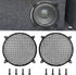 12" Car Audio Speaker Grill Cover: Subwoofer Metal Mesh-Waffle Grill Cover Protector with Rubber Frame (Pack of 2)