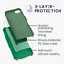kwmobile TPU Silicone Case for Apple iPhone SE (2022/2020), iPhone 8/7 - Soft Finish Phone Cover, Emerald Green