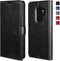 OCASE Leather Flip Case for Samsung Galaxy S9 Plus - Wallet Case with Card Slot, Kickstand, Magnetic Closure (Black)