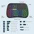 Mini Voice Bluetooth Keyboard, Rechargeable Wireless with Touchpad, Backlit Small Keyboard with IR Learning, 2.4G