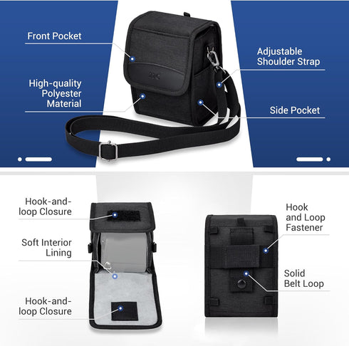 JJC Travel Carrying Camera Case Pouch for Sony A6700, Fuji X100VI, Ricoh GR3x, and More