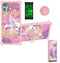 jioeuinly Gold Glitter Luminous Vortex HD62 Case with Tempered Glass Screen Protector and Ring Support