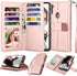 Njjex Galaxy A11 Case for Samsung Galaxy A11 - Wallet Case with 9 Card Slots, PU Leather, Detachable Kickstand