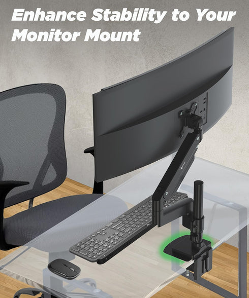 ULTRARM Grommet Steel Monitor Mount Reinforcement Plate for Thin Glass & Other Fragile Tabletop - Steel Bracket Plate