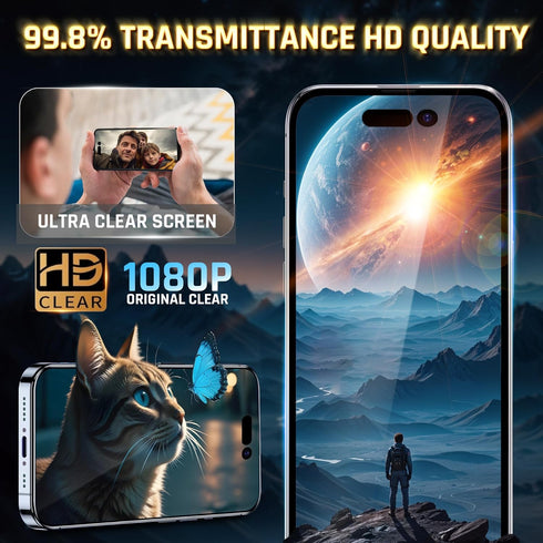 TEMPRTEK+ 2 Pack Privacy Screen for iPhone 14 Pro Max 6.7", 10X Military True 28° Anti Spy, Case Friendly Tempered