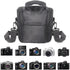 Compact Camera Bag for DSLR/SLR/Mirrorless Shockproof Shoulder Case with Buffer Sponge for Nikon, Canon, Sony, Pentax